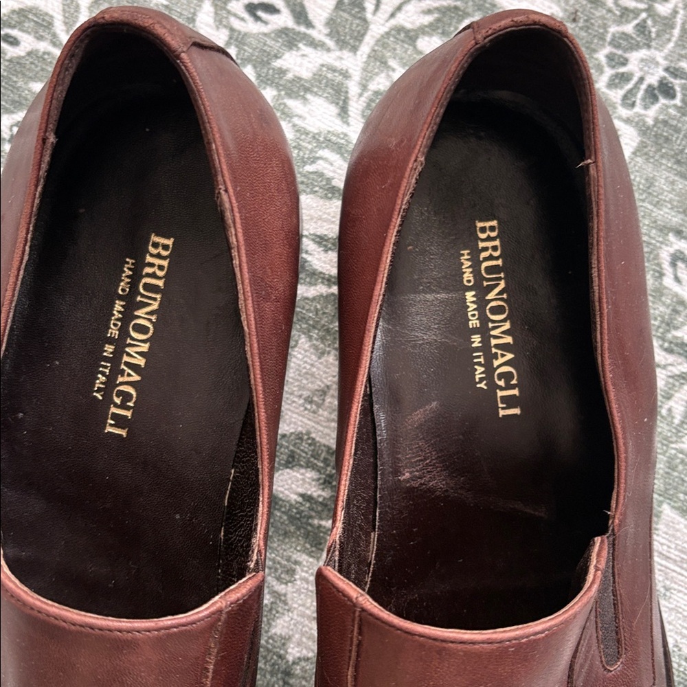 Men’s Bruno Magli slip on loafers size 12 brown Excellent condition - Picture 2 of 12